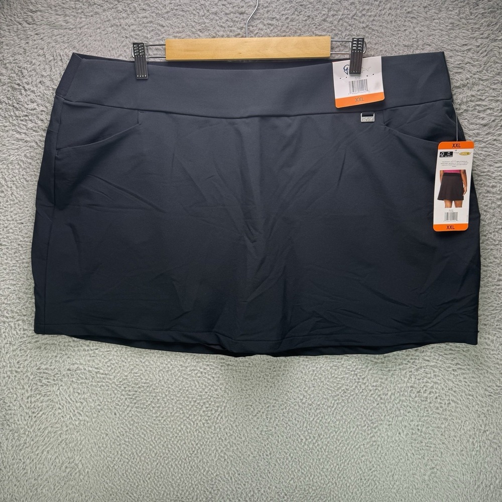 Greg Norman Women's Tennis Golf Skort Size 2XL Black Stretch NWT